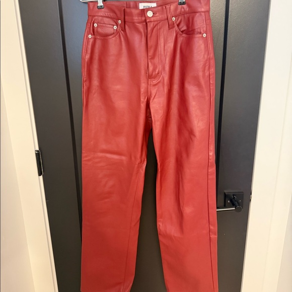 Pistola Cassie Super High Rise Straight Pant in Carmine size 28 - Picture 3 of 4
